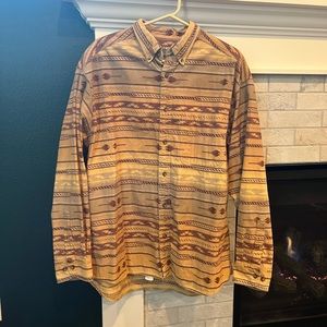 Cabela’s chamois western Aztec print shirt
